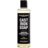 CARON &amp; DOUCET - Cast Iron Cleaning Soap | 100% Plant-Based Soap | Best for Cleaning, Restoring, Removing Rust and Care Before Seasoning | For Skillets, Pans &amp; Cast Iron Cookware&hellip; (8 oz)
