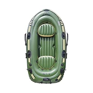 Bateau Gonflable, Bateau De Pêche Avec Pagaie Et Pompe À Pied Et Corde De Sécurité Bateau De Plongée À La Dérive En Pvc…