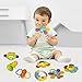 Baby Rattles Set 12Pcs Chewing Silicone Teether Shaker Infant Grasping Grab Toy Spin Shaking Bell Musical Toy Set, Early Educational Toy with Storage Box for Toddler Newborn Baby Infant Boys Girls