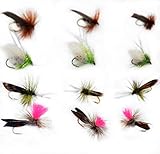 Outdoor Planet 9/12 Caddisflies/Mayfly/Attractor Nymph/Dragonflies and Damselflies/Stonefly/Hopper/Salmonfly/Dry Flies for Trout Fly Fishing Flies Lure Assortment