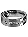 Metal Masters Titanium Men's Wedding Band Engagement Ring with 9 large Princess-Cut