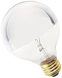 Satco S3862 120-Volt 60-Watt G25 Medium Base Light Bulb, Silver Crown