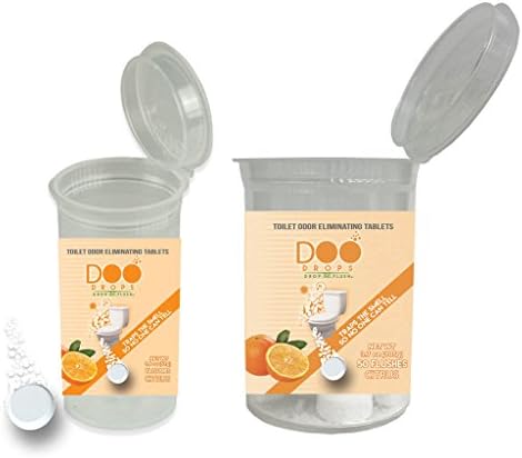 Doo Drops NEW! Toilet Odor Eliminating Tablets You Drop In Before You Go- 62 Citrus Scented Drop &amp; Go, No Waiting/Home &amp; Travel