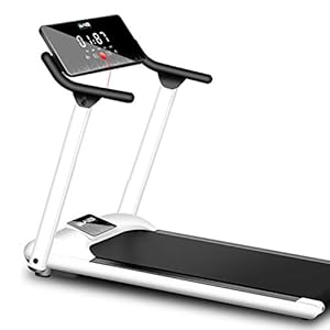 WFCB LCD Screen Electric Treadmill foldable Ultra Thin and Silent running machine indoor Gym walking machines for exercise huge running surface Easy to Move and Storeblack
