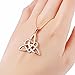 Sterling Silver Good Luck Irish Celtic Knot Triangle Lover Heart Shaped Pendant Necklace, 18
