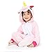 Unicorn Onesie for kids Animals Sleepwear Pajamas Pjs Costume with Gloves (Pink 6)