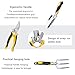 Garden Tools Set, Contains 6 pieces – Transplanter, Including Trowel, Cultivator, Weeding Fork, Weeder and Secateur. Heavy Duty Cast-aluminum Heads Ergonomic Handles Gardening Tool.FREE Garden Gloves.thumb 2