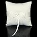 Ivory Faux Pearl Flower Wedding Party Ring Pillow Cushion by YBC