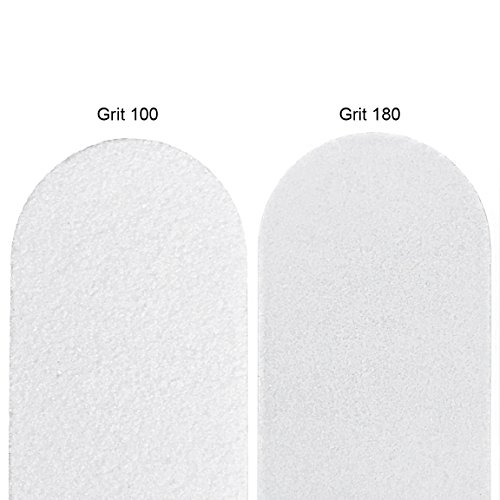 Pana (Grit: 100 x 180, Pack of 10 Pieces) USA Professional White Round Emery Board Nail Files