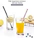 Collapsible Reusable Straws-RUCACIO Folding Drinking Straws Medical-Grade Food-Grade Reusable Drinking Straws Portable Straw with Hard Case Cleaning Brush(1 pack)