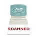 Xstamper 1829 Scanned, Pre Inked Laser Engraved Rubber Stamp, Red Ink, Impression Size: 1/2