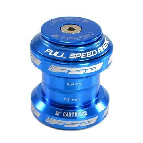 FSA Orbit MX 1-1/8Inches Threadless MTB Road Headset with Top Cap, Blue , XTE1505