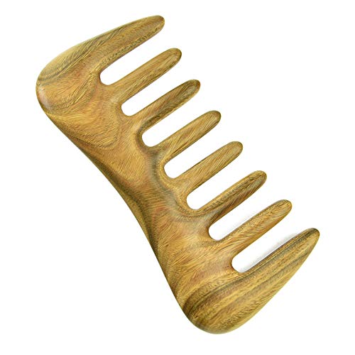 Dojimayisc Wide Tooth Hair Comb - Natural Wood Comb for Curly Hair - No Static Sandalwood Hair Pick Wooden Comb for Detangling