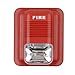 Fire Alarm Siren Red Sound and White Flash Light for Fire Safety Systems