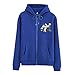 Acilnxm Womens Solid Color Dog Print Zipper Down Fleece Hoodie Sweatshirt Hooded Pullover Bluethumb 4