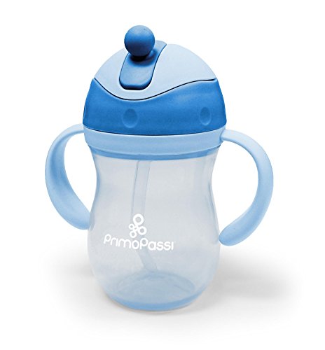 Primo Passi 9oz Straw Cup for Kids 12 Months+ ((Blue)