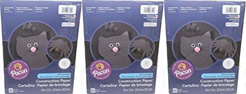 Pacon (TM) Construction Paper, Heavyweight, 9-Inches by 12-Inches, 150-Count, Black (6320)