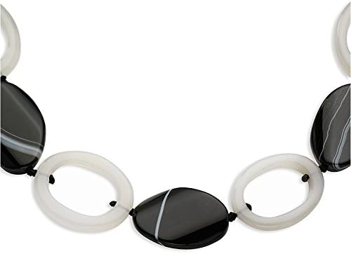 Sterling Silver Black Agate &amp; Sardonyx Necklace