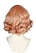 Cfalaicos Short Curly Orange Pink Cosplay Wig with Free Wig Cap