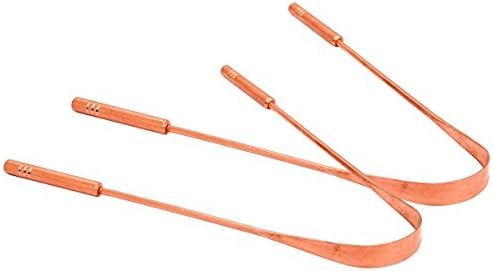 Copper Tongue Cleaner | Complete Oral Care | Bacteria Inhibiting, Non-synthetic Grip - Pack of 2