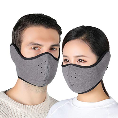 Half Face Mask, Aniwon 3Pcs Mouth Masks with Earmuffs Anti Dust Anti Haze Windproof Ski Breathable Mask Keep Warm for Winter Outdoor Sports and Activities