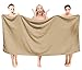 SALBAKOS 100% Turkish Cotton Jumbo Bath Sheet Towel Oversized 40x80 inch | Premium Hotel & Spa Quality, Soft, Absorbent, XL Bath Towels | Made in Turkey (Pack of 1, Taupe, Jumbo Bath Sheet)