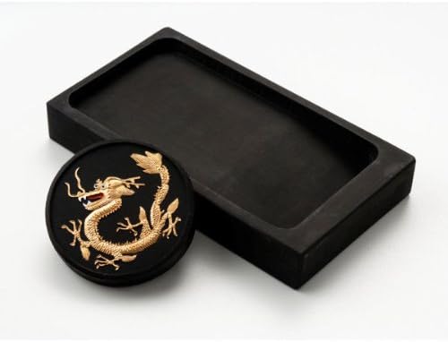 Manuscript Chinese Calligraphy Ink Grinding Stone and Ink Tablet