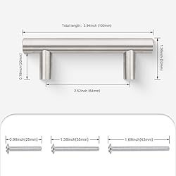 Probrico 5 Pack 64mm(2.5inch) Hole Centers Cabinet