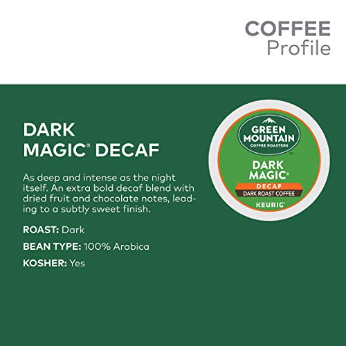 Green Mountain Coffee, Dark Magic Decaf, SingleServe Keurig KCup Pods, Dark Roast, 96 Count (4