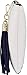 B BRENTANO Vegan Clutch Bag Pouch with Tassel Accent (Blue)