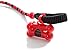 Rope Hand Leash With Stretch Handle for Dogs and Pets - 5' Red & Black Braided Polyester with Bonus Poop Bag Dispenser - by WPS