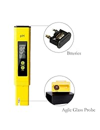 BFVV Digital PH Meter PH Tester Pen con 0-14 PH Rango de Medición para Beber Agua Piscinas Spas Acuario Hidropónicos
