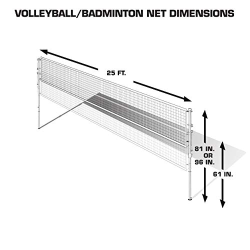 EastPoint Sports Deluxe Volleyball Badminton Net Set Features Weather
