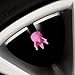 Dreamer Car Crown Style ABS Plastic Valve Stem Caps Car Wheel Valve Caps(pink,4 pcs)