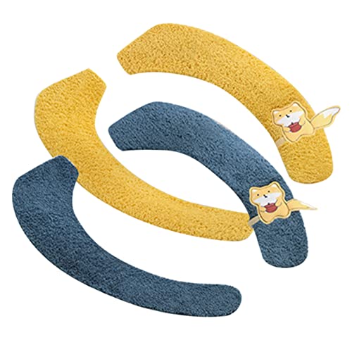 IWOWHERO 2pairs Thick Toilet Seat Covers Warm Soft Non-slip Pads for Comfortable Bathroom Use Washable Easy to Install Random Colors for Comfort