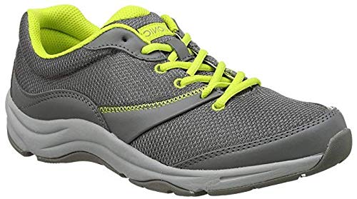 Vionic Women's Action Kona Lace-up Walking Fitness Shoes - Ladies Sneakers with Concealed Orthotic Arch Support Grey 9.5 M US