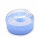 UTENEW Cosmetic Tool Baby Soft Face Body Powder Puff Sponge Box Container Case (blue)