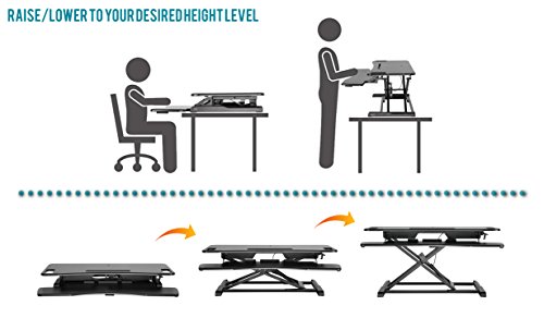5 Desk+Adjustable+Converter+Workstation+Ergonomic