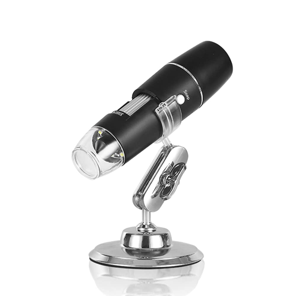 1000X WiFi Digital Microscope for iPhone/Android Cellphones Tablet, Cainda Wireless Handheld Microscope with Metal Bracket, Mini Design Pocket Size
