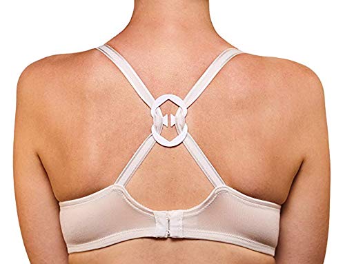 Mydio Bra Strap Clips, 12 Bra Clips and Bra Straps Holder Women's Black,White,Beige for Full Cup Size
