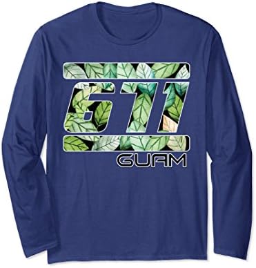 Unisex Guam 671 Jungle Style Logo Long Sleeve T Shirt Medium Navy