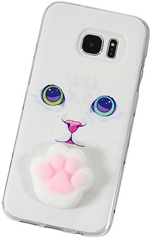 3D Squishy Chick Case for Samsung Galaxy S7 edge SM-G935, Kneading Soft Silicone Finger Pinch Cute Mobile Phone Protective Cover for Girls Women Kids (Claw)
