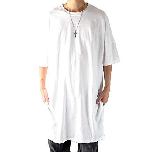 Amazon スーパーロング丈ビッグシルエットワンピース半袖tシャツ