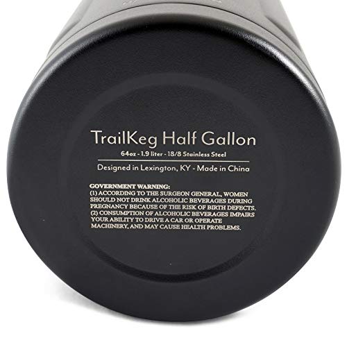 TrailKeg Half Gallon - Stainless Steel Growler for Beer - Vacuum Insulated Double Wall Design - Chrome Tap and Dual Stage CO2 Regulator - Keeps Drinks Perfectly Cold and Carbonated