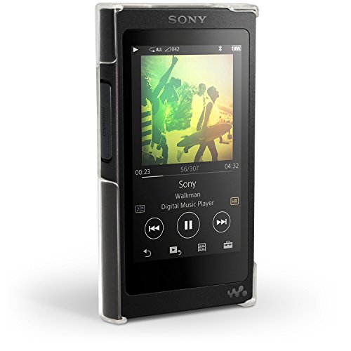 iGadgitz Clear PC Hard Back Case Cover for Sony Walkman NW-A35 NW-A40 NW-A45 MP3 Player Protective Shell + Screen Protector