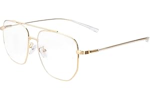 hoyuwak Clear Aviator Glasses Old Man Classic Gold Metal Frame Costume Glasses Non Prescription Square Eyewear for Women Men Halloween