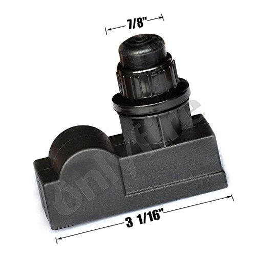 Onlyfire 14431 Universal Spark Generator Replacement for Select Gas Grill Models by Broil King, Broil-Mate, Charbroil, Grillmate, Jenn Air, Kenmore, Kmart, Master Chef and Others, 2 Male Outlet "AA" Battery Push Button Ignitor Igniter