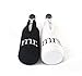 Bridal Shower Gift Mr and Mrs Wedding Beer Bottle Coolies - (Black and White) Set of 2
