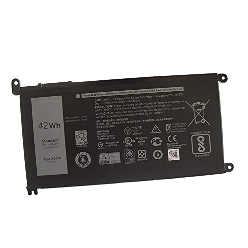 Dentsing 42Wh WDX0R Laptop Battery For DELL Inspiron 15 5568 7560 5567 / 13 7368 Series / Inspiron 13 5378 14-7460 / Dell Inspiron 17-5770 Inspiron 13 5379 Inspiron 15 7570 WDXOR