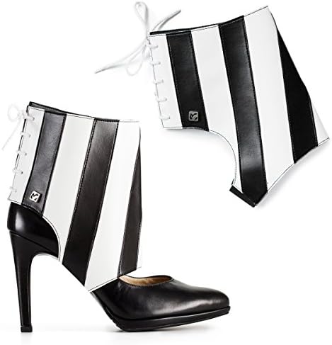 Black and White Shoe Accessories Molinis. Transform your heels into ankle boots. Makes walking in high heels comfortable. Size S, 5/6.5
